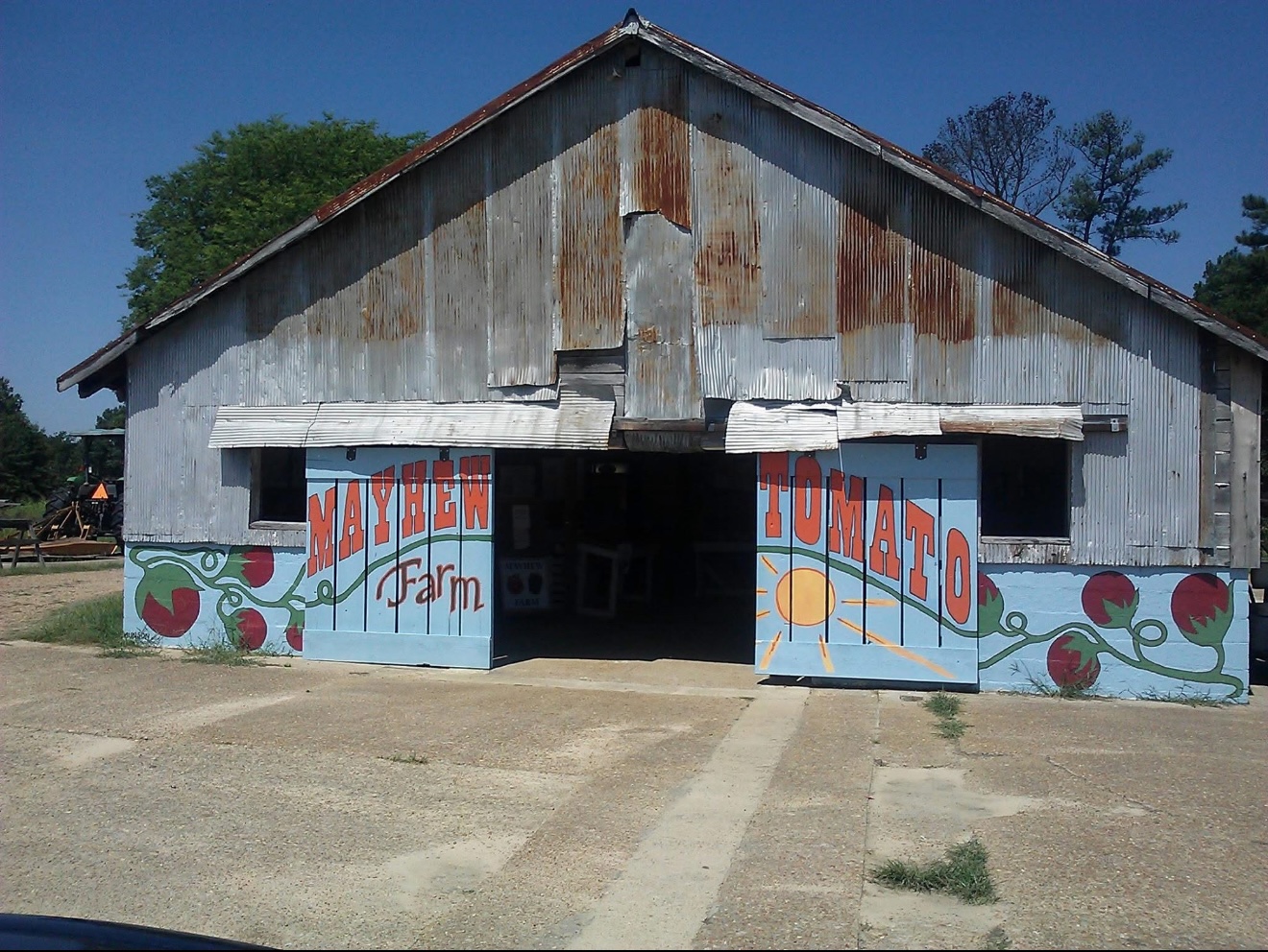 Mayhew Tomato Farm Barn Doors Open
